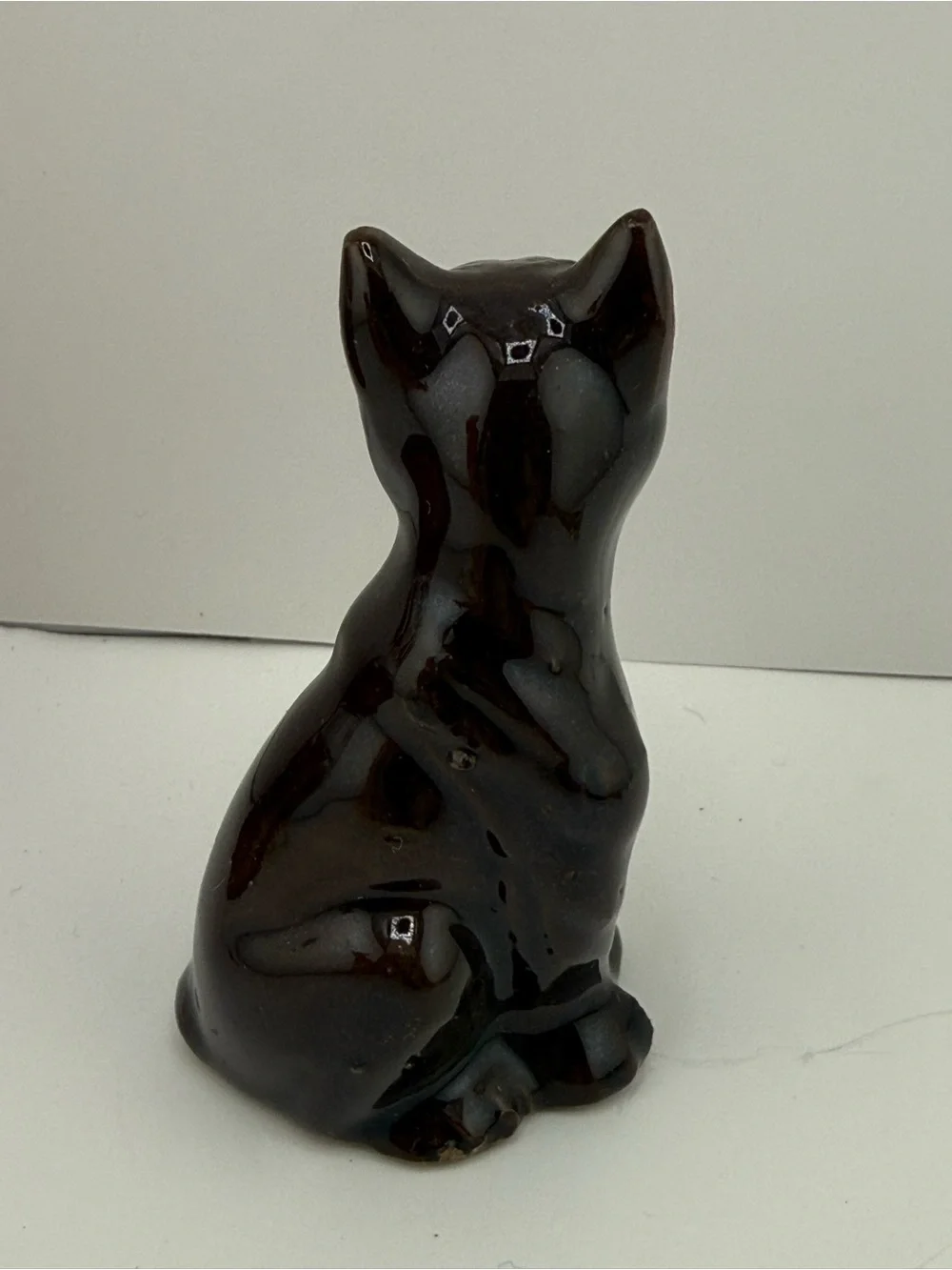 Vintage mid-century redware boxer dog figurine
